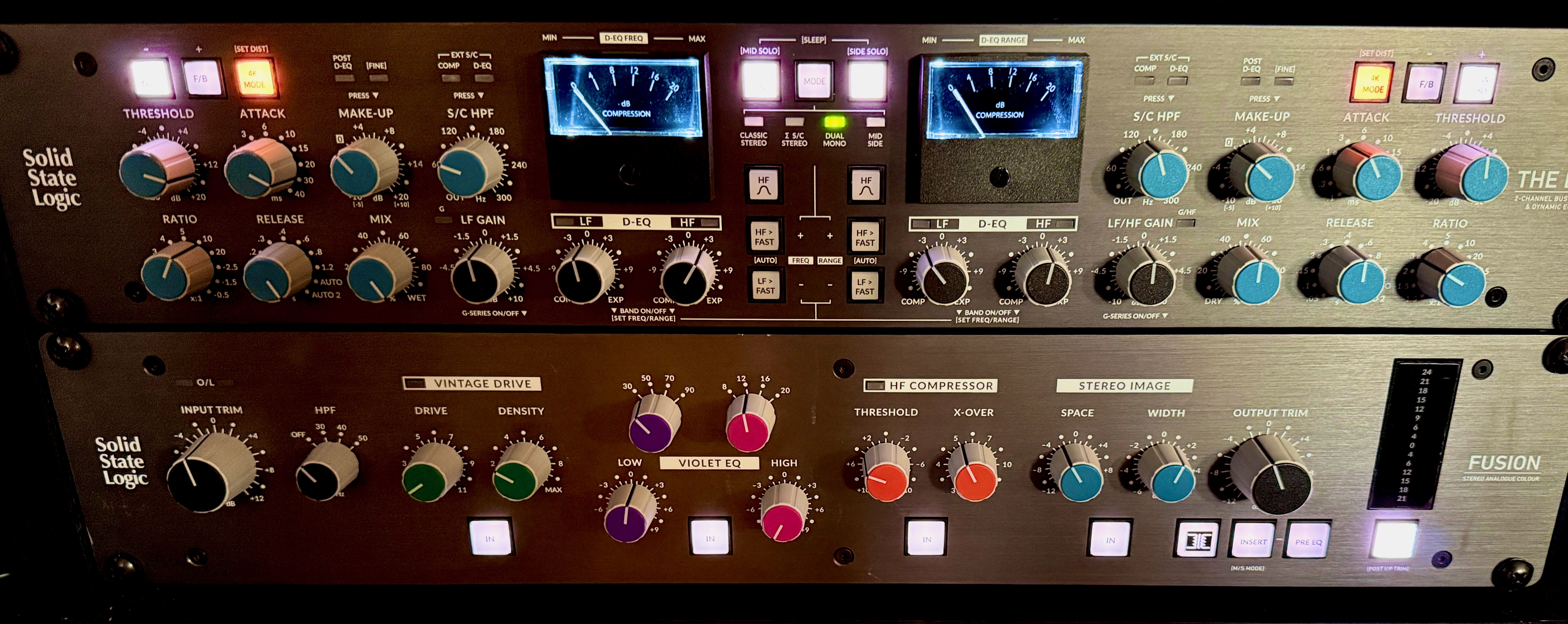 SSL Bus+ and Fusion analog mastering chain
